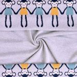 Sevira Kids Couverture bébé en coton bio - Plaid enfant Tricot - douce - label GOTS - Cadeau naissance - Singe