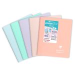 Clairefontaine Carnet reliure intégrale enveloppante Koverbook Blush A5 160 pages ligné couverture polypropylène opaque bicolore - Assortis - Lot de 5