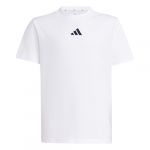 Adidas Mixte Enfant Essentials T-Shirt, White/Black, 13-14 Years