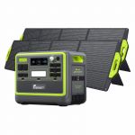 FOSSiBOT F2400 g&eacute;n&eacute;rateur &eacute;lectrique portable est &eacute;quip&eacute; de deux SP200, batterie LiFePO4 a une puissance de sortie de 2400W, g&eacute;n&eacute;rateur solaire est adapt&eacute; aux maisons/camping/camping-cars