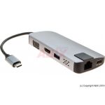 Dexlan Mini dock USB 3.1 Type-C HDMI 4K-VGA-LAN-HUB +chargeur USB P.D.