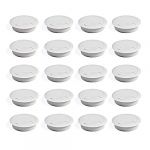Emuca Passe-c&acirc;bles circulaire &agrave; encastrer - &oslash; 60 mm - plastique blanc - lot de 20