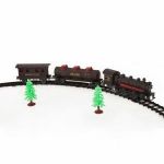 Train de Noël Électrique "17 Pièces" 55cm Gris Prix