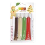 Scrapcooking 4 Stylo Choco/Rouge/Blanc/Vert/Choco