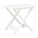VidaXL Table pliable de jardin Blanc 79x72x70 cm Plastique