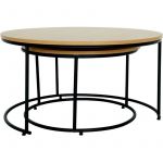 Habitat et Jardin Lot de 2 tables basses gigognes Wen - Marron