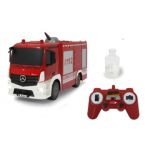Jamara Pompiers TLF Mercedes-Benz Antos 1:26 2,4 GHz-Buse rotative manuellement à 360° -Fonction de pulvérisation réelle-Lumière Avant-Réservoir d'eau 160 ML, 404970, Rouge