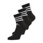 Adidas Lot de 3 paires de chaussettes noires rayées