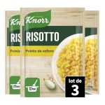 Knorr Risotto Pointe de Safran - plat cuisiné en 12min - simple et rapide - riz 100% italien - lot de 3