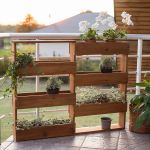 Cemonjardin Etagère à plantes murale en bois 6 bacs