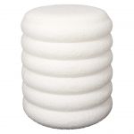 Pouf & Coffre De Rangement "freya" 43cm Blanc Prix