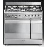 Smeg SCB92P-8 - Centre de cuisson gaz 5 brûleurs avec 2 fours électriques