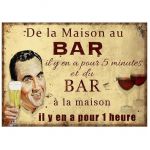 Antic Line créations Plaque De la maison au bar