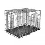 Vadigran Cage métallique pliable Classic - 61 x 46 x 51 cm - Argent -Pour chien