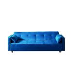 Concept-Usine COPENHAGUE - Canapé scandinave convertible 3 places bleu canard