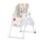 Kinderkraft Chaise Haute Enfant YUMMY Pliable, Dossier et Tablettes Réglables, Multicolore