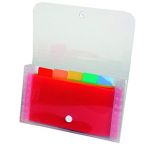 Exacompta 55498E - Trieur valisette CRYSTAL PP, 6 compartiments, coloris blanc