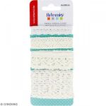 Art&eacute;mio Assortiment de galons dentelle blanche - 4 x 50 cm