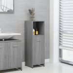 VidaXL Armoire de bain Sonoma gris 30x30x95 cm Bois d'ingénierie Grey sonoma