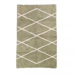 Tapis style berbère tufté coton kaki 100x150cm