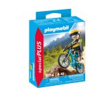 Playmobil Cycliste Avec Vtt Et Souche D'arbre - La Boite