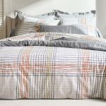 Drap plat coton NOA - gris