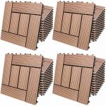 Deuba 11x 22x 44x 55x 66x Dalles clipsables en bois composite WPC 30 x 30 cm Dalle de terrasse jardin extérieur 44x Mosaik terrakotta (de)