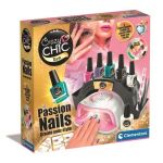 Clementoni Crazy Chic-Coffret Passion-Machine &agrave; Manucure, Jouet, Kit De Loisir Cr&eacute;atif Fille 6 Ans, D&eacute;corations, Vernis &agrave; Ongles, 18784, Multicolore