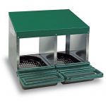 Poulailler direct Kerbl Double nid de ponte de poules 53 x 52 x 43,5 cm Plastique Vert