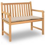 VidaXL Coussin de banc de jardin Crème 100 x 50 x 3 cm
