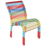 Aubry Gaspard Chaise enfant en polyrésine multicolore