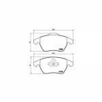 Brembo 4 plaquettes de frein P61076