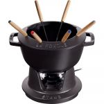 Staub Service Ã fondue en fonte noir mat 20 cm - 40511-972-0