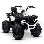 Quad électrique 2x 40W pour enfant avec 4 suspensions, Marc AV/AR et Système audio Blanc