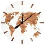 Aubry Gaspard Horloge mappemonde en bois