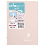 Clairefontaine Koverbook Blush cahier piqué A5 96 pages ligné couverture polypropylène opaque bicolore. - Rose poudré/Menthe à l'eau - Lot de 10