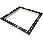 Sunny Sandy Bac à Sable Enfant en Noir / Blanc avec Motif de Rue | Bac à Sable pour Enfants en Bois avec bâche & Rue pour Chariot de Jeu | 127 x 127 cm