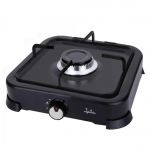 jata Plaque de cuisson JECG2721 Gaz 1 zone Noir Portable Couvercle amovible