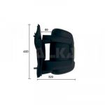 Alkar 9226922 Retroviseur complet, angle mort, éléctrique, convex, chauffant, avec clignotant, bras court, 80x320x400
