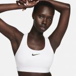 Nike Brassière de sport rembourrée Swoosh Medium Support pour femme - Blanc - Taille XS - Female