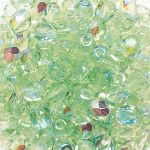 Rayher Perles olives verre dépoli irisé x100 perles 3mm
