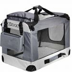 Deuba CADOCA - Cage de Transport pour Animaux domestiques • Gris/Noir • Pliable • Taille XXL - Sac de Transport Animaux Chien Chat Rongeur