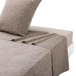 Origin Drap plat imprimé en bambou marron 240x300