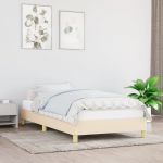 VidaXL Cadre de lit Crème 80x200 cm Tissu