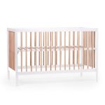 Childhome Lit à barreaux 97 bois blanc/naturel - Taille 60x120 cm