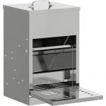 VidaXL Nourrisseur &agrave; p&eacute;dale pour poules Argent 25 x 42 x 40 cm