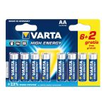 Varta 8x AA / LR6 2600 mAh High Energy