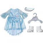 Zapf Creation BABY born Princesse des glaces 836095 - Robe de princesse avec patins à glace et diadème assortis pour poupées de 43 cm - Convient aux enfants à partir de 3 ans