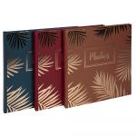 Exacompta 16308E - Album photos Palma 25x25 cm, 30p. noires/60 photos, reliure livre, coloris rouge