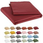 P'tit Basile Drap Plat b&eacute;b&eacute; 120x180 cm - Drap Simple lit Enfant 60x120 ou 70x140 cm - 100% Coton Bio 57 Fils - Rouge vin - Drap de Dessus id&eacute;al l'&eacute;t&eacute; Car l&eacute;ger Frais et Pas trop Chaud